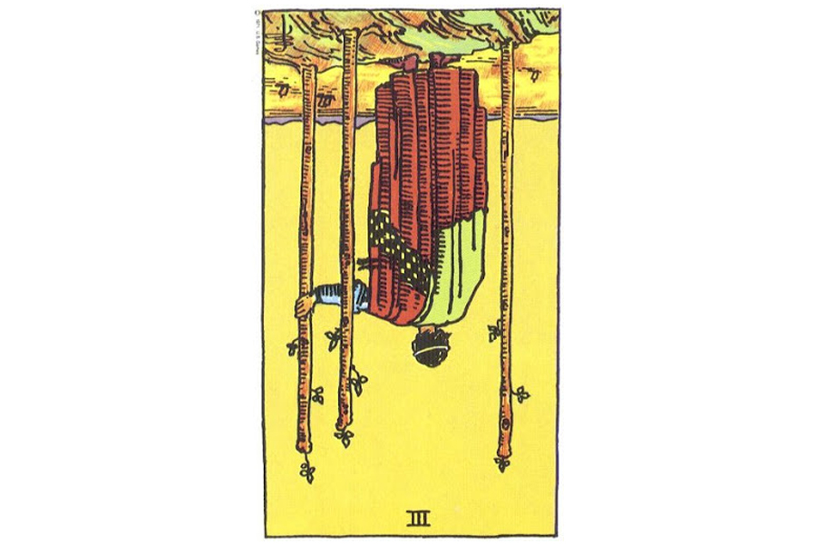  Ý nghĩa ngược của Three of Wands