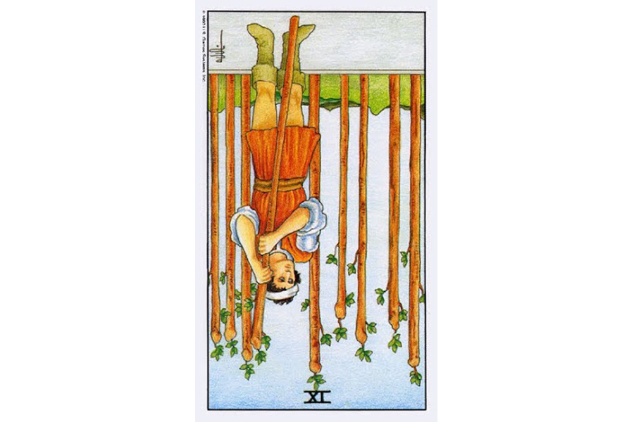 Ý nghĩa ngược của Nine of Wands