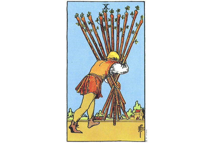 Ý nghĩa xuôi của Ten of Wands