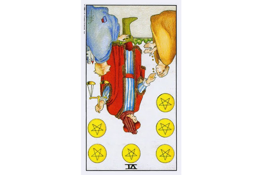 Ý nghĩa ngược của Six of Pentacles