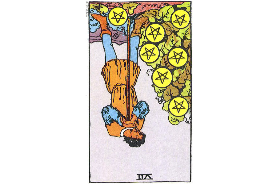 Ý nghĩa ngược của Seven of Pentacles