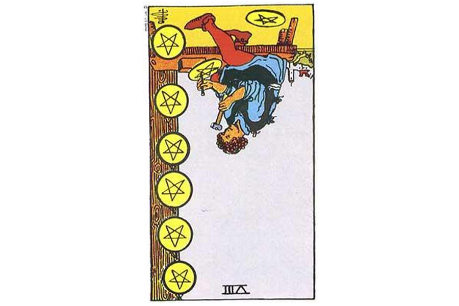 Ý nghĩa ngược của Eight of Pentacles