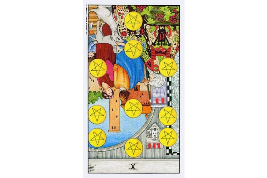 Ý nghĩa ngược của Ten of Pentacles