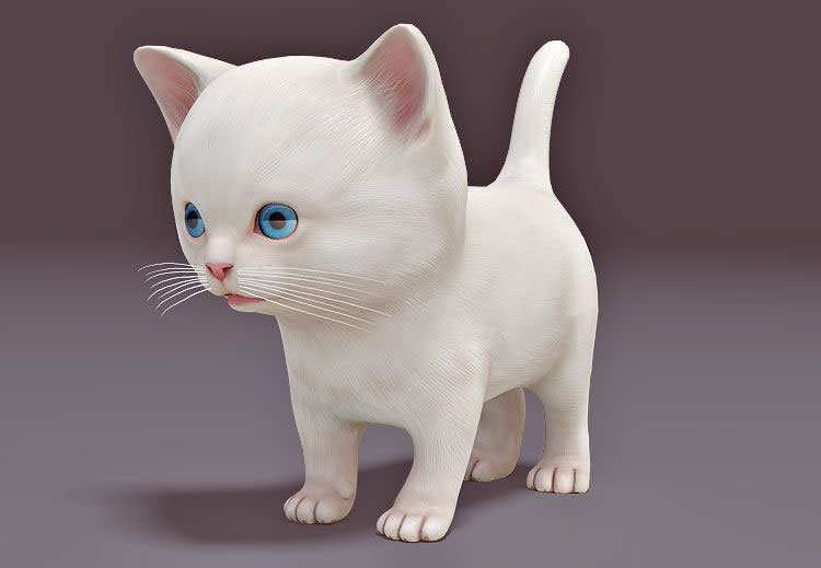 Mèo con 3d dễ thương