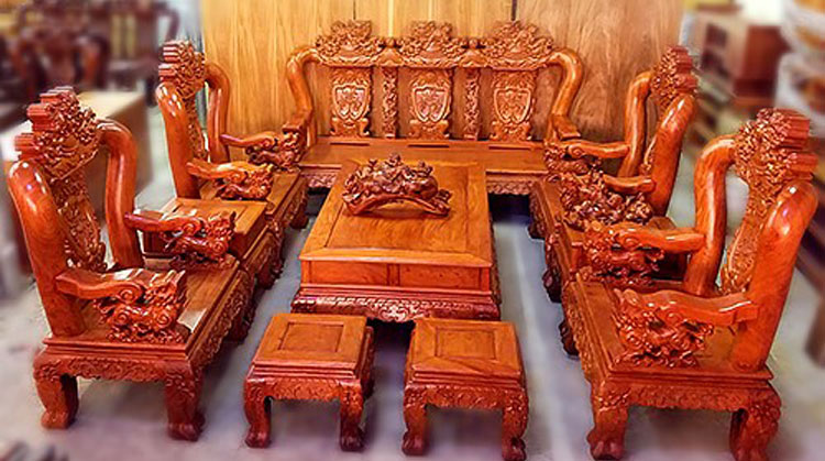 20+ Mẫu bàn ghế gỗ cẩm lai đẹp nhất 7 Bộ bàn ghế triện mây gỗ Cẩm Lai