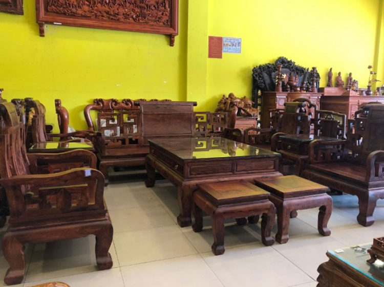 20+ Mẫu bàn ghế gỗ cẩm lai đẹp nhất 5 Bộ bàn ghế sơn thủy gỗ cẩm lai