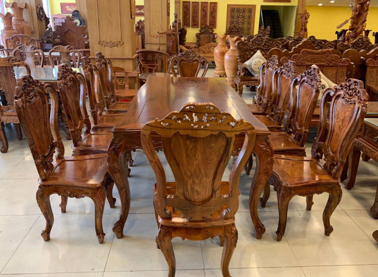 20+ Mẫu bàn ghế gỗ cẩm lai đẹp nhất 10 Bộ bàn ghế gỗ Cẩm Lai dành cho phòng ăn