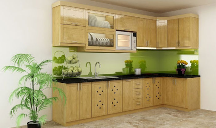 Mẫu kệ tủ bếp đẹp nhất, sang trọng nhất 2021 7 Mẫu kệ tủ bếp mini bằng gỗ, nhỏ gọn