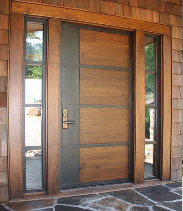 Mẫu cửa 1 cánh chính diện bằng gỗ cao cấp