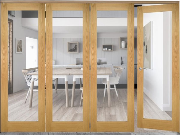 Mẫu cửa phòng khách bằng gỗ kính sang trọng