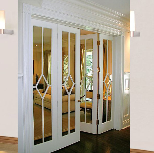 Top 30 Mẫu cửa gỗ kính đẹp nhất 2021 17 Mẫu cửa gỗ kính 4 cánh đẹp và đơn giản