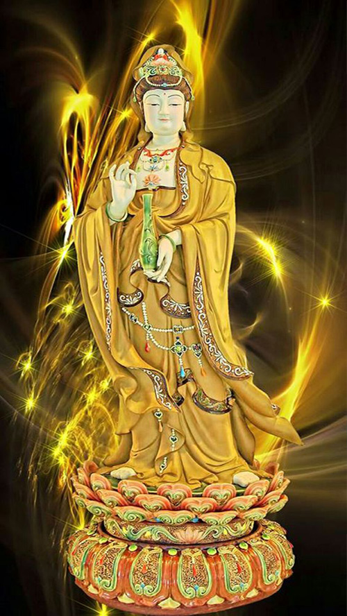 Hình ảnh Phật Quan Thế Âm Bồ Tát 3D chất lượng cao đẹp 2023