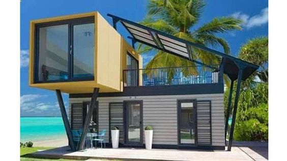 Mẫu nhà tiền chế đẹp, thiế kế 2 tầng