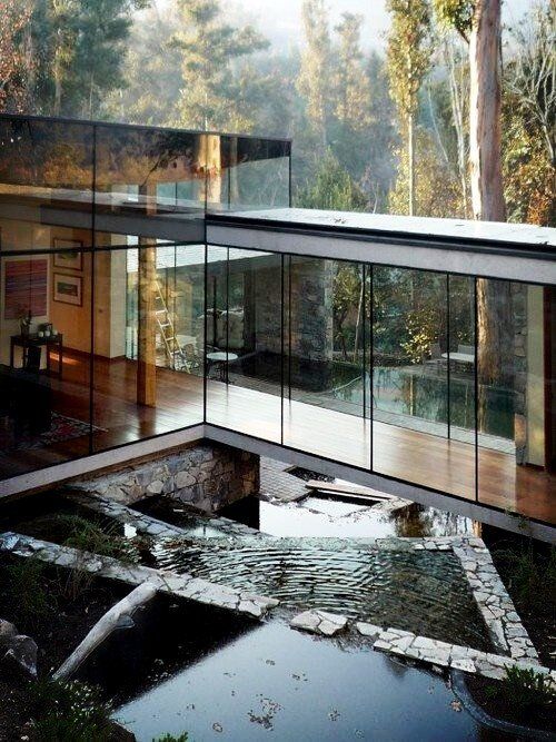 Mẫu nhà tiền chế đẹp, thiết kế ấn tượng có cả hồ nước bên trong