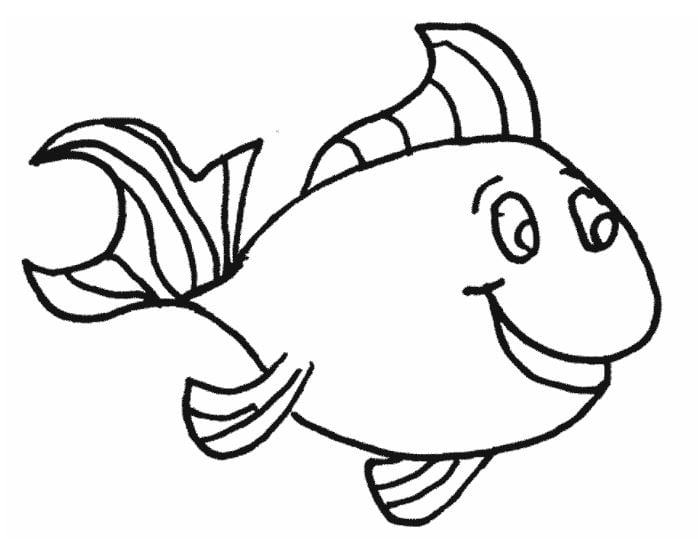 Tranh tô màu cho con cá chép dễ thương