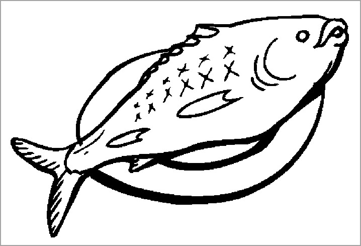 Mẫu tranh tô màu cho cá vàng