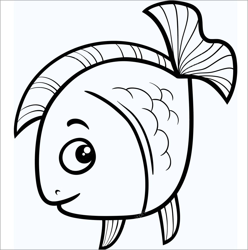 Hướng dẫn cách vẽ con cá đơn giản với 9 bước cho bé tập tô màu