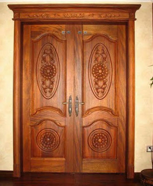 Mẫu cửa gỗ tân cổ điển thiết kế đơn giản đẹp