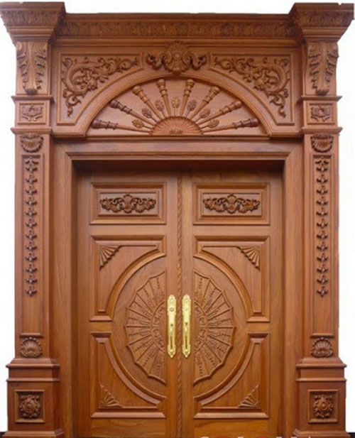 Top 30+ Mẫu cửa gỗ tân cổ điển đẹp nhất hiện nay 2021 27 Mẫu cửa gỗ tân cổ điển có họa tiết chạm trổ đẹp