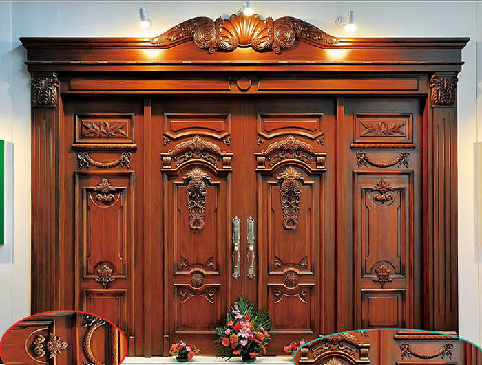 Mẫu cửa gỗ tân cổ điển 4 cánh cao cấp đẹp nhất