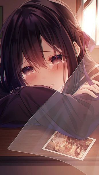 Những bức ảnh đầy cảm xúc của hình ảnh cô gái khóc anime tình yêu và ký ức