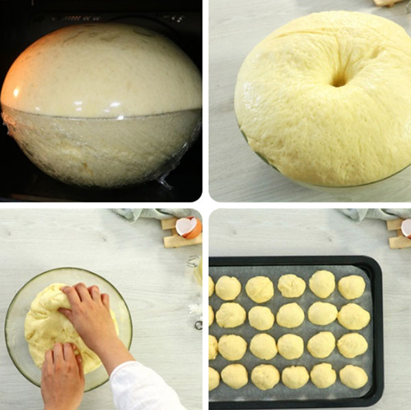 Cách làm Bánh Mì Cuộn Xúc Xích Nướng cho bé món ăn sáng thơm ngậy ngon miệng 13 Cách làm bánh mì cuộn xúc xích nướng cho bé bước 4