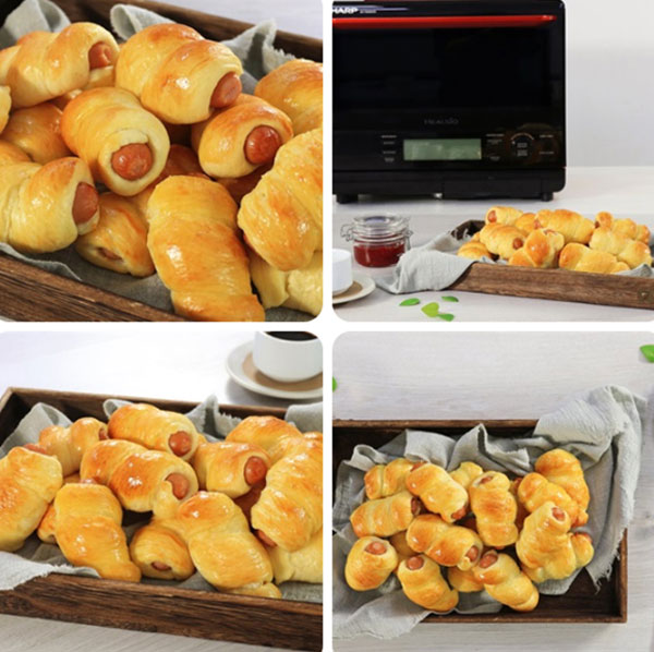 Cách làm Bánh Mì Cuộn Xúc Xích Nướng cho bé món ăn sáng thơm ngậy ngon miệng 16 Cách làm bánh mì cuộn xúc xích nướng cho bé bước 7