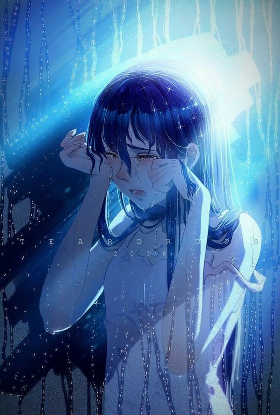ảnh anime buồn dưới mưa
