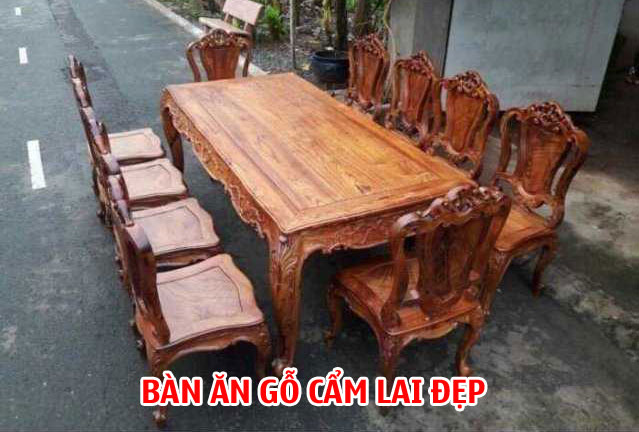 Bàn ăn gỗ cẩm lai đẹp