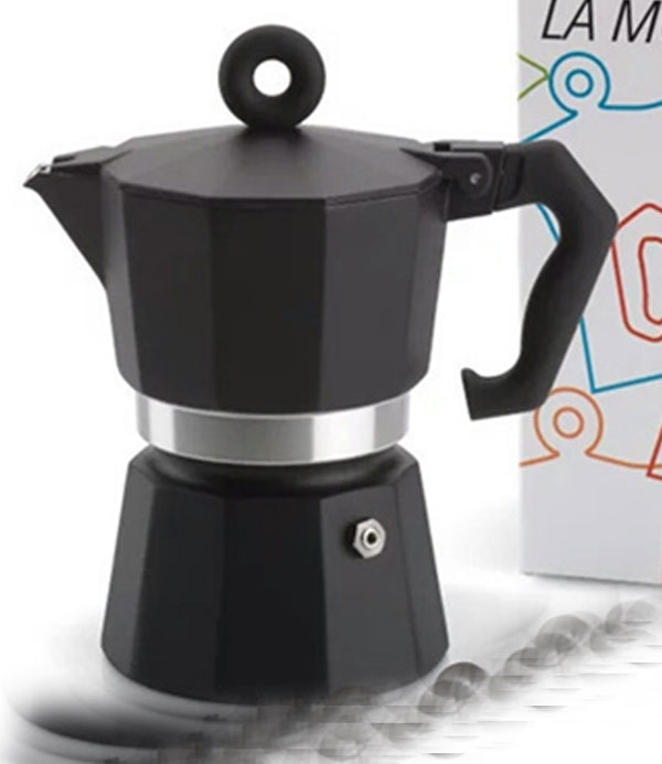 Bình pha cà phê Moka Express 3 cup đen/đỏ
