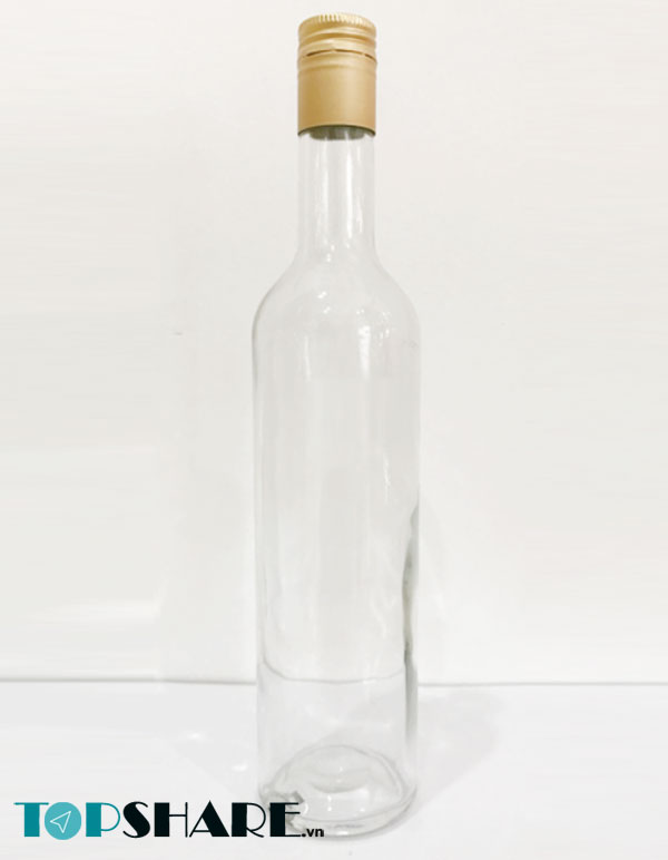 Chai thủy tinh 500ml nắp nhôm dùng đựng rượu