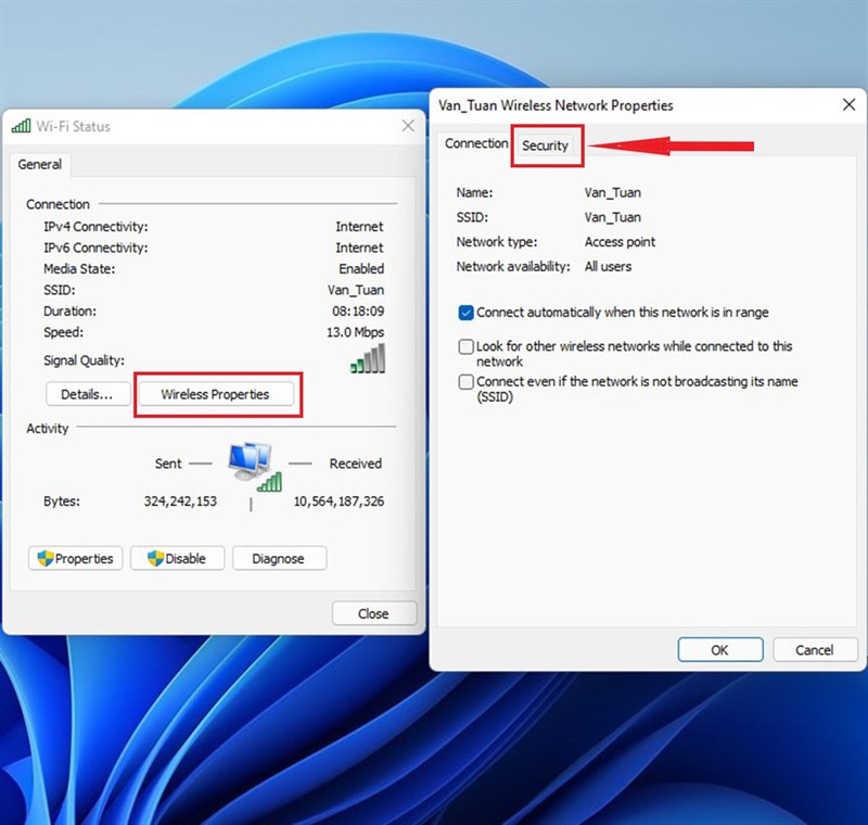 Cách xem mật khẩu WiFi trên Windows 11 nhanh và chính xác nhất 2022 4 Cách xem mật khẩu WiFi đang kết nối trên Windows 11 - Bước 4