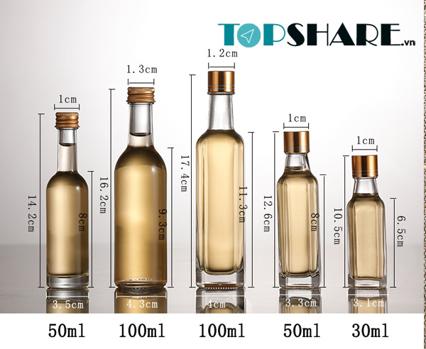 Top 20+ Mẫu chai thuỷ tinh 50ml đẹp chất lượng, giá tốt và hot nhất 2022 9 Chai thủy tinh 50ml đựng nước sốt và các loại gia vị dạng nước