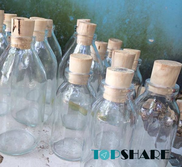 Top 20+ Mẫu chai thuỷ tinh 50ml đẹp chất lượng, giá tốt và hot nhất 2022 4 Chai thuỷ tinh 50ml nút bần đựng mật ong
