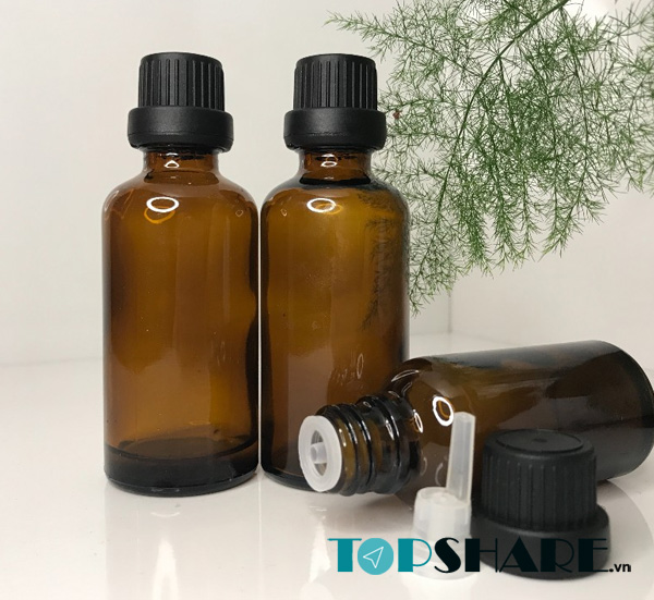 Top 20+ Mẫu chai thuỷ tinh 50ml đẹp chất lượng, giá tốt và hot nhất 2022 5 Chai thuỷ tinh 50ml vỏ nâu đựng hóa chất