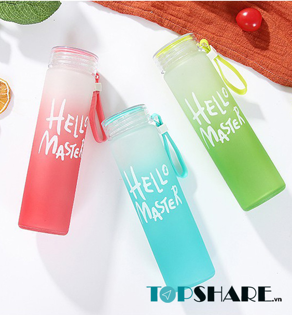 Chai thủy tinh đựng sữa - chất lượng đẹp Hello Master loại 450ml