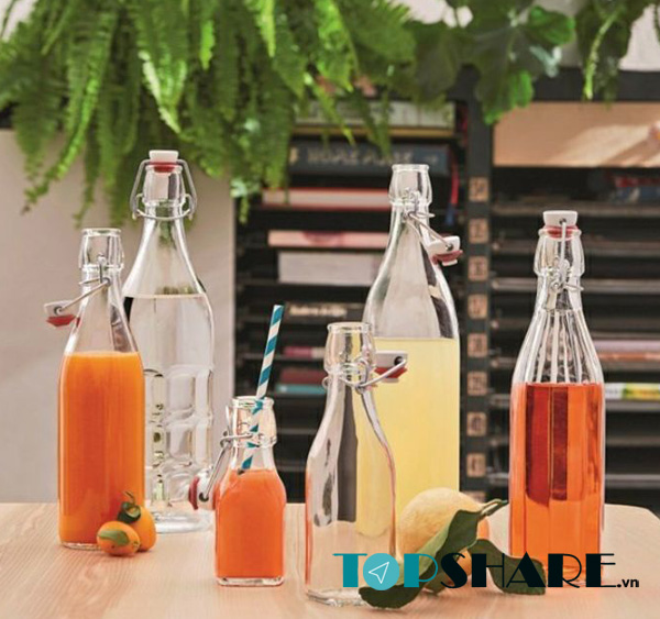 Top 15+ Mẫu chai thuỷ tinh 250ml đẹp, chất lượng, giá tốt nhất 2022 7 Chai thuỷ tinh 250ml nắp gài