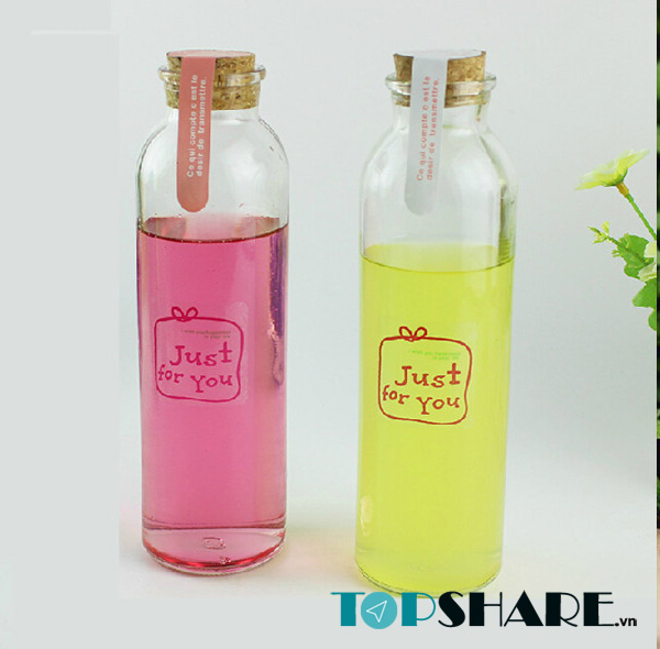 Top 10 Mẫu Chai thủy tinh đựng nước ép đẹp chất lượng giá tốt 2022 9 Chai thủy tinh đựng nước ép đẹp tròn nút gỗ 350ml