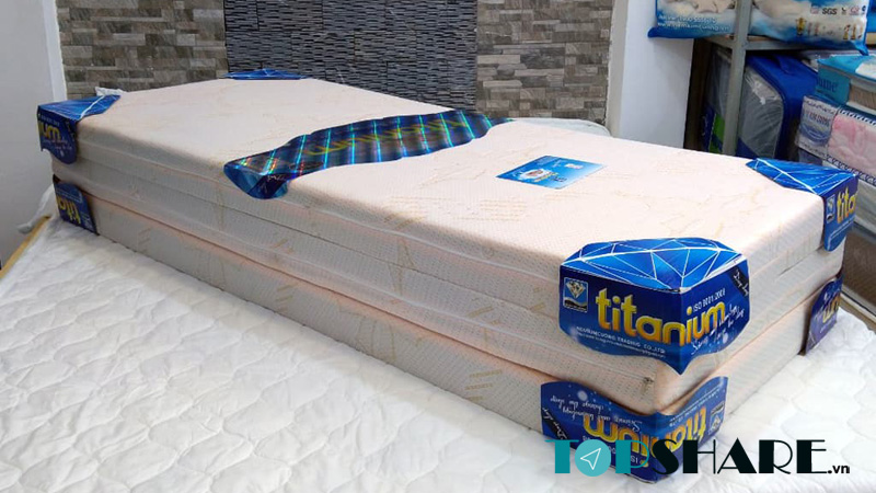 Nệm cao su bông Kim Cương gấp 3 Titanium