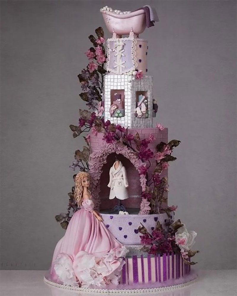 Hình ảnh bánh sinh nhật đẹp cho cô nàng yêu thích búp bê