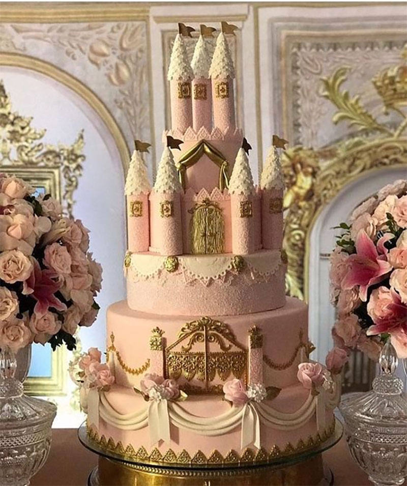 Hình ảnh bánh sinh nhật đẹp lâu đài cổ tích