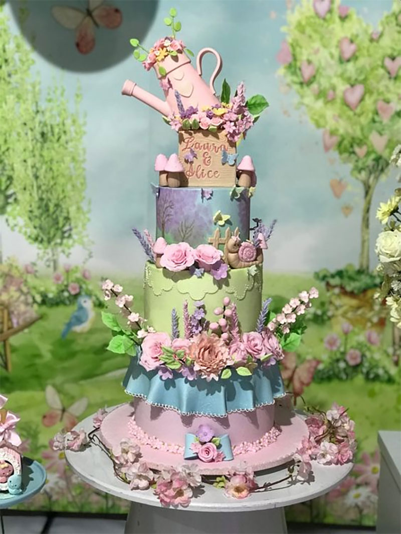 Hình ảnh bánh sinh nhật đẹp phác họa buổi tiệc trà