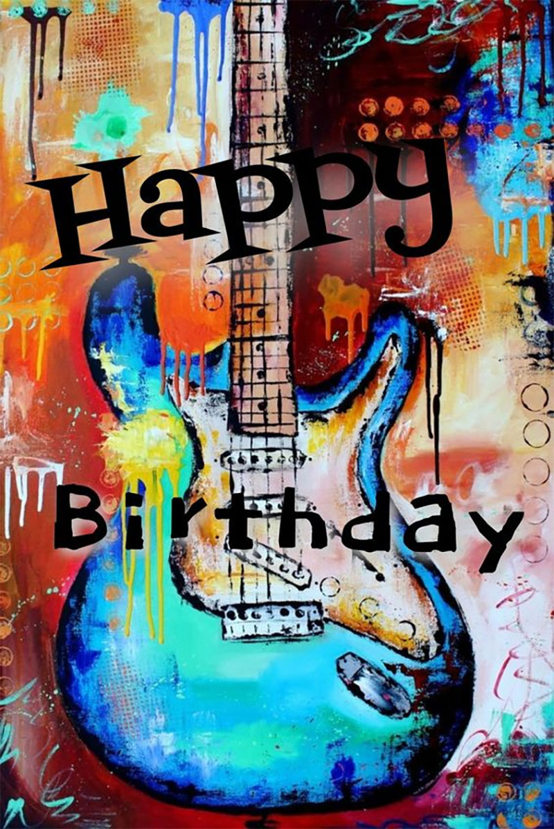 Hình ảnh chúc mừng sinh nhật cho người yêu thích âm nhạc và hội họa