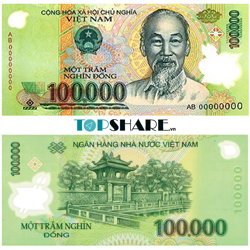 Hình ảnh tiền Việt Nam 100000 VNĐ