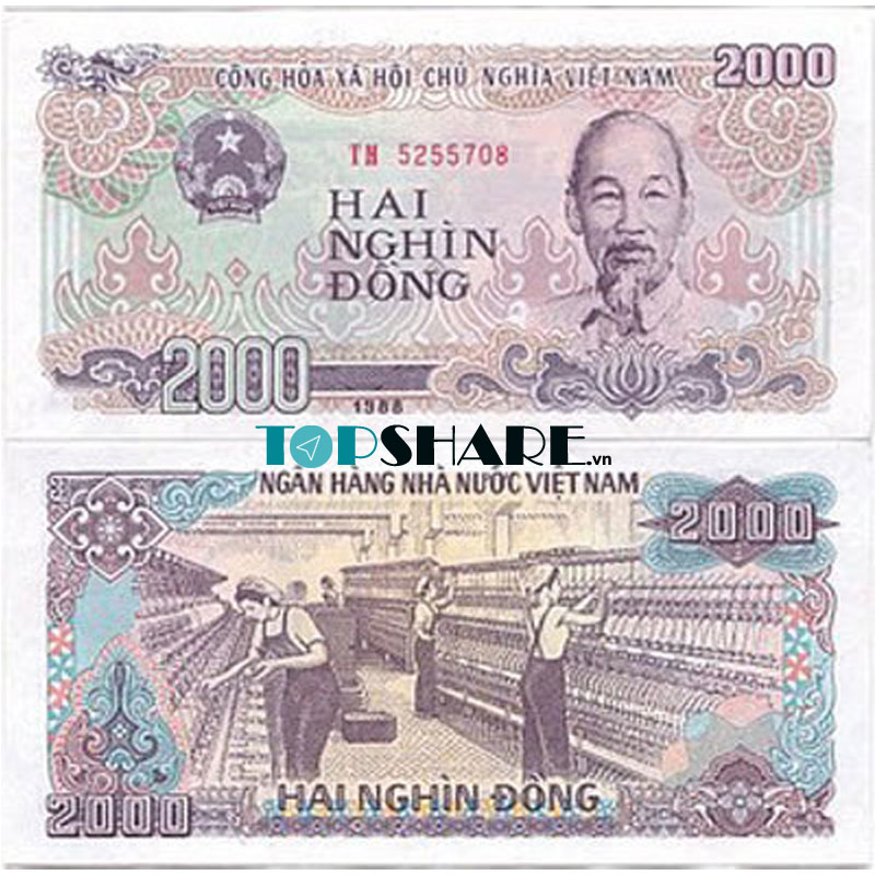 Hình ảnh tiền Việt Nam 2000 VNĐ