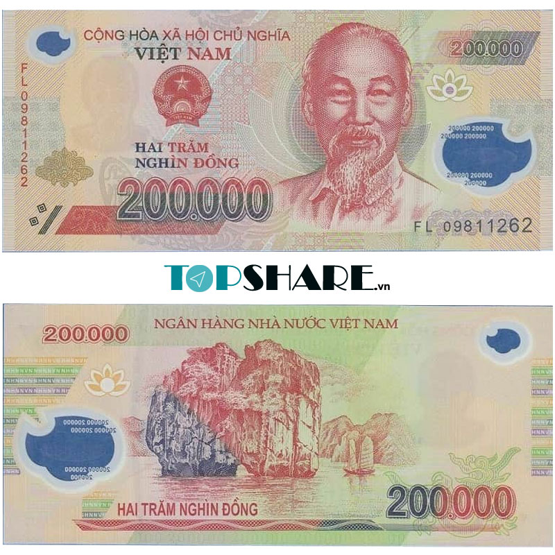 Hình ảnh tiền Việt Nam 200000 VNĐ