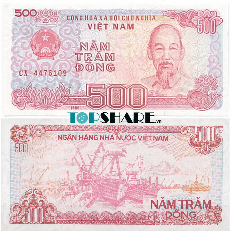 Hình ảnh tiền Việt Nam 500 VNĐ