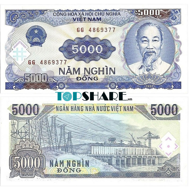 Hình ảnh tiền Việt Nam 5000 VNĐ