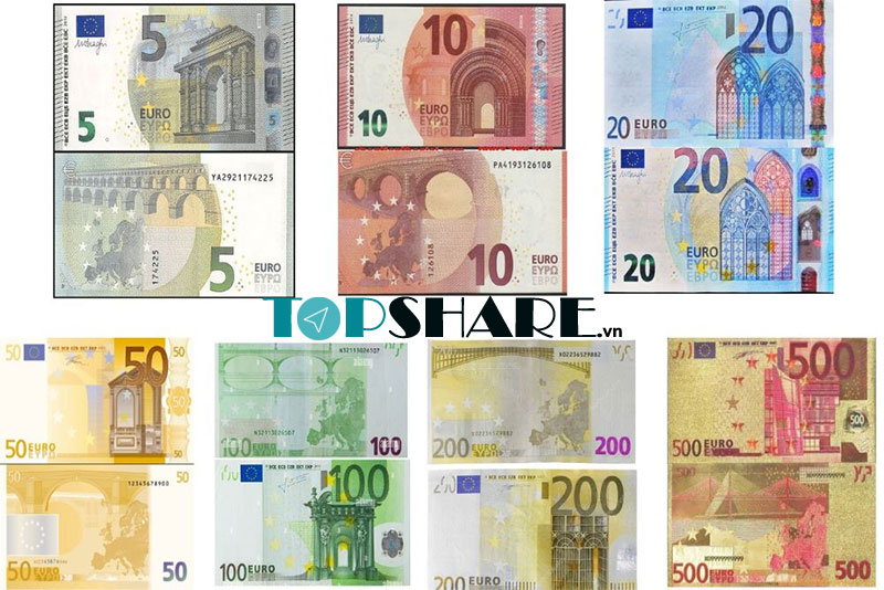 Hình ảnh tiền giấy Euro