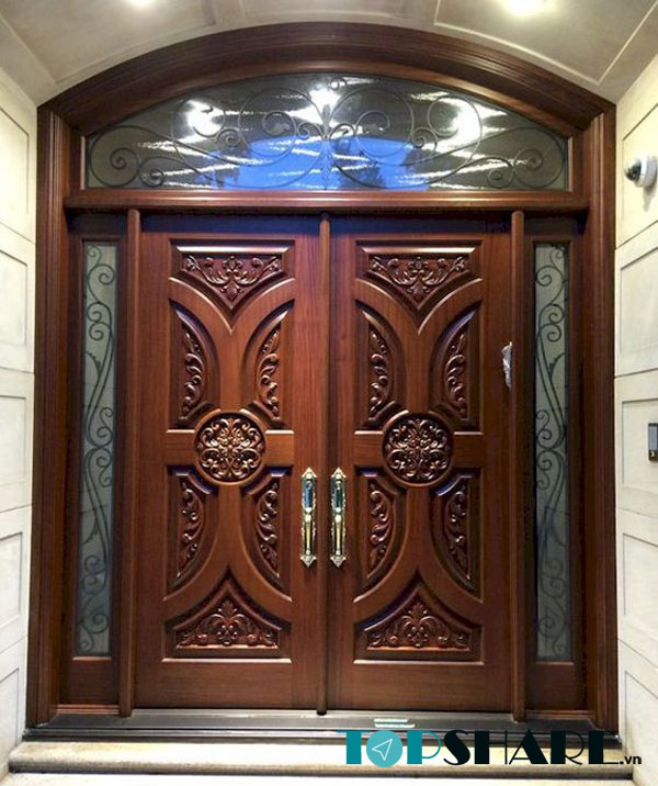 Top 20+ Mẫu Cửa Gỗ 2 Cánh Biệt Thự Đẹp, Cao Cấp [timect] 17